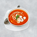 Best Tomato Coconut Soup served with Papad in Queens, NY